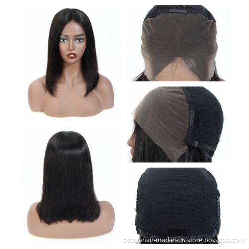 Real Human Hair Wigs Wet and Wavy Ombre Color Human Hair Lace Front Closure Black Wig With Baby Hair